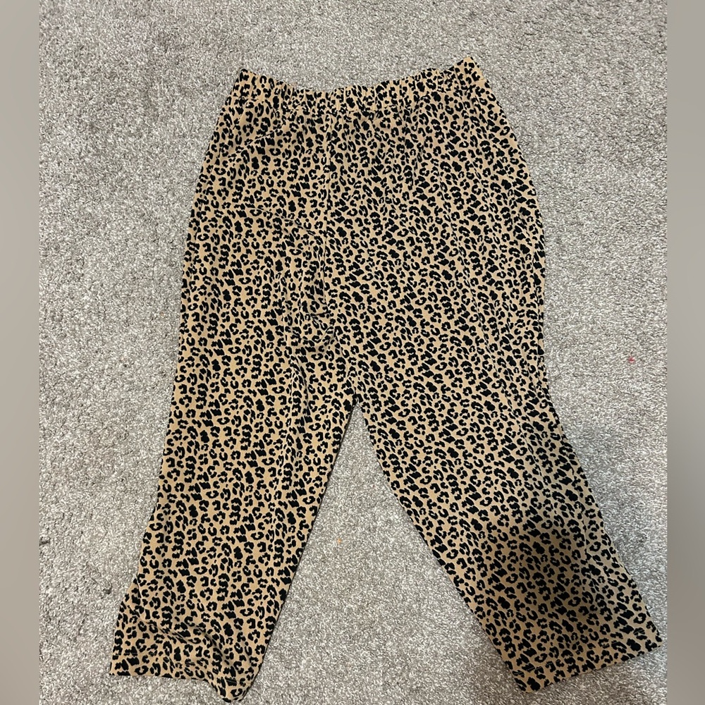 Banana Republic Tan and Black Animal Print Pants